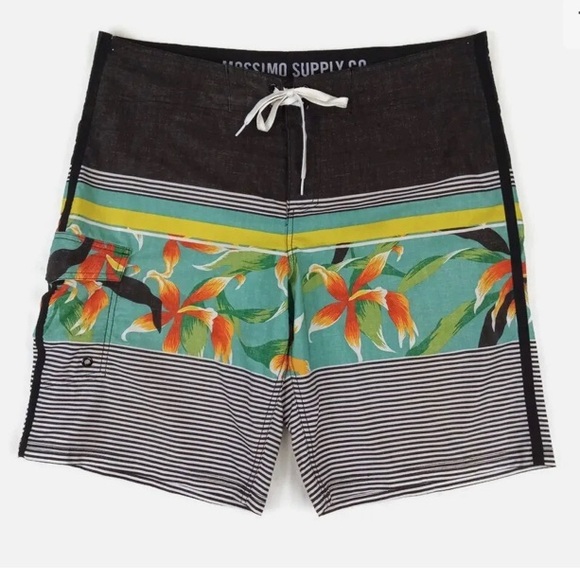 Other - Mossimo Board Shorts Swim Trunks Mens 38 x 10.5 Pocket Multicolor Drawstring